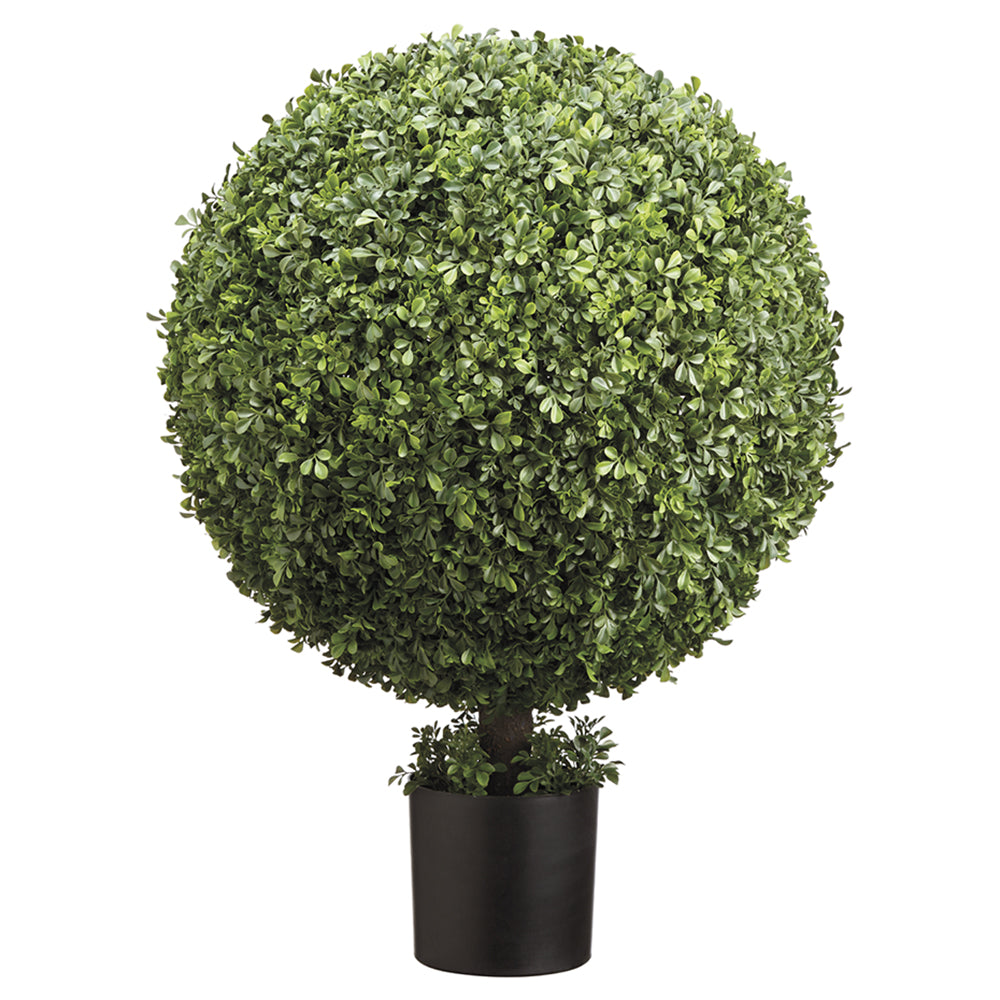 Faux Boxwood Ball, 18 Green Topiary Plant