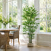 6' Bamboo Silk Tree w/Pot -1,680 Leaves -Green - LZB426-