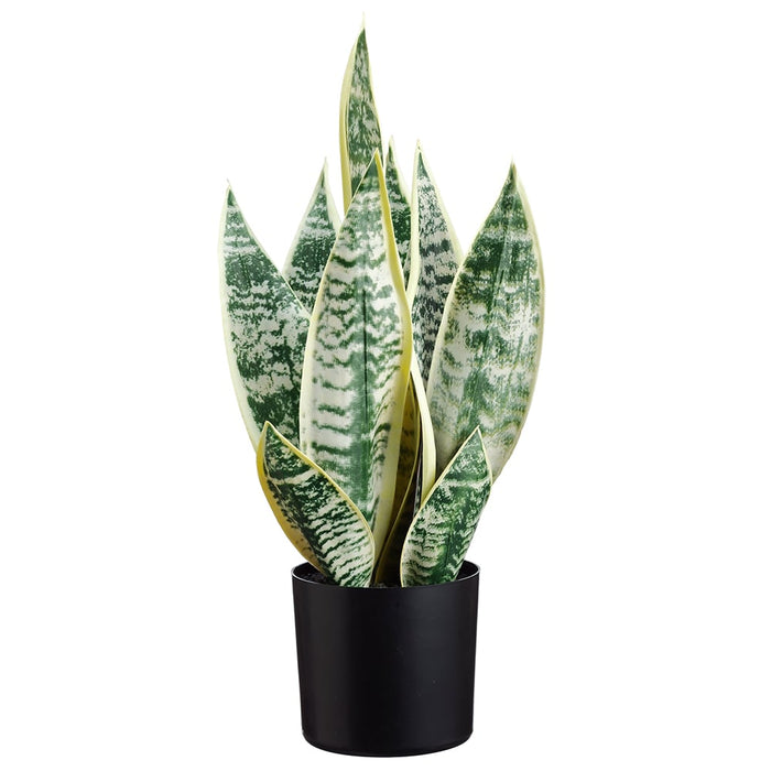 19" Sansevieria Snake Artificial Plant w/Pot -Variegated (pack of 2) - LPC035-VG