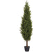 5' Cypress Cone-Shaped Artificial Topiary Tree w/Pot -Green (Pack of 2) - LPC172-GR