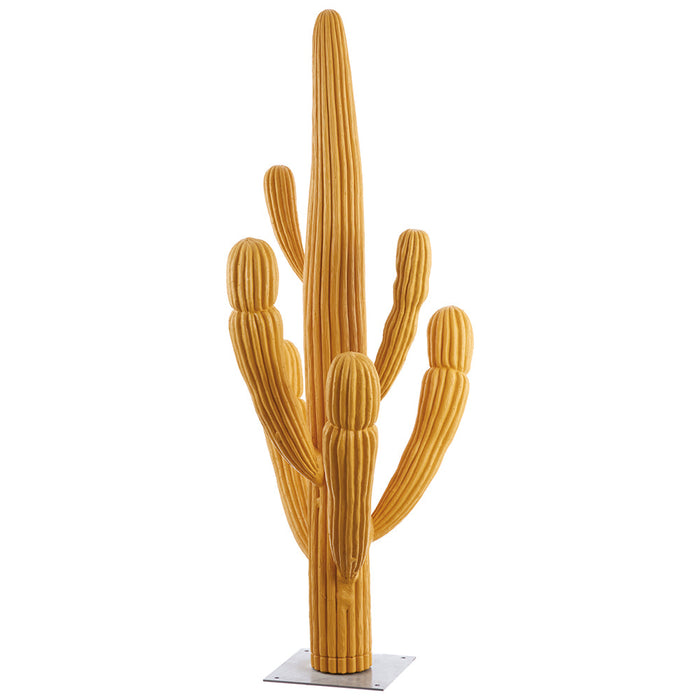 5' Saguaro Cactus Artificial Plant w/Metal Stand -Yellow - LPC400-YE