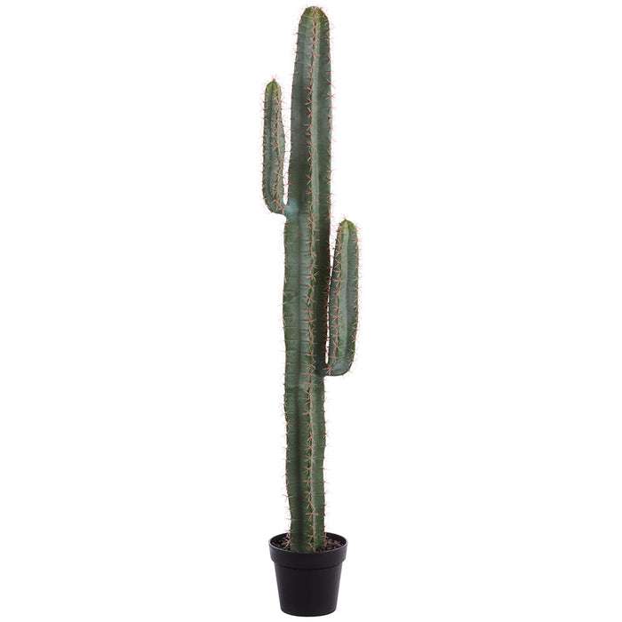 59" Saguaro Cactus Artificial Plant w/Plastic Pot -Green (Pack of 2) - LPC425-GR