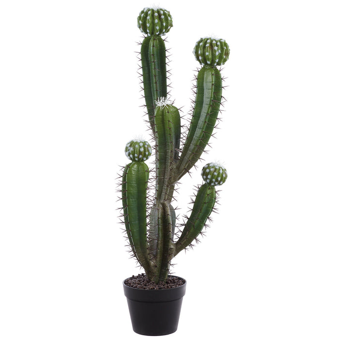 35" Peruvian Cactus Artificial Plant w/Plastic Pot -Green (Pack of 2) - LPC435-GR