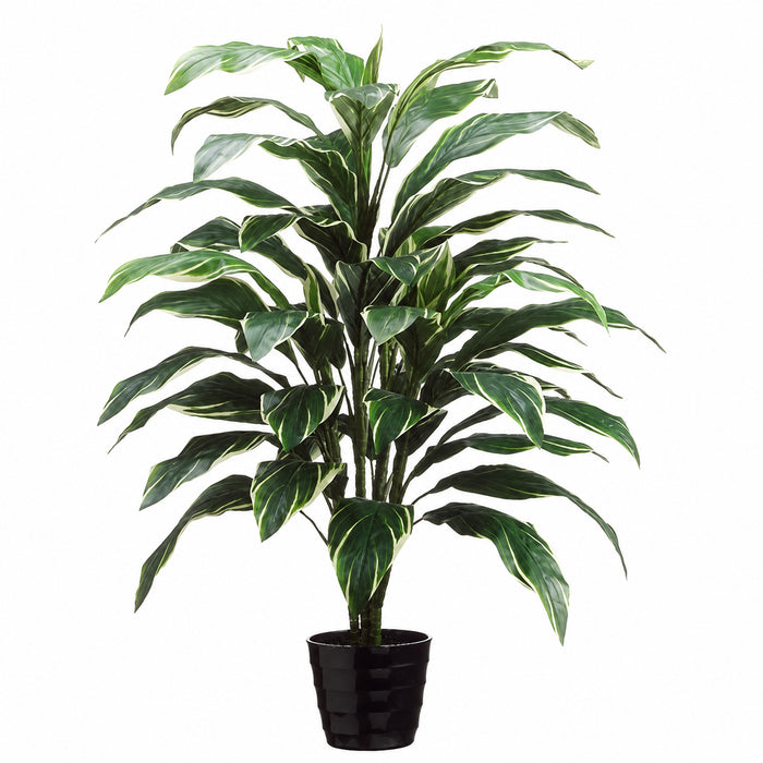 40" Cordyline Silk Plant w/Pot -Green/White (Pack of 4) - LPC840-GR/WH