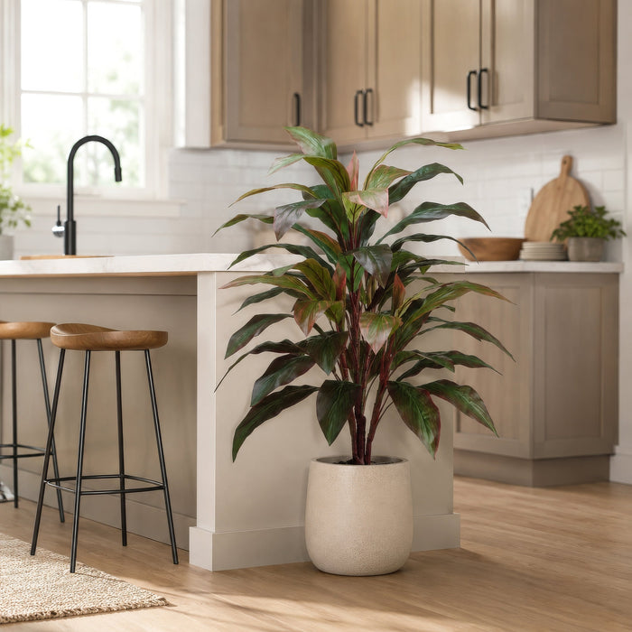 40" Cordyline Silk Plant w/Pot -Red/Green (Pack of 4) - LPC840-RE/GR