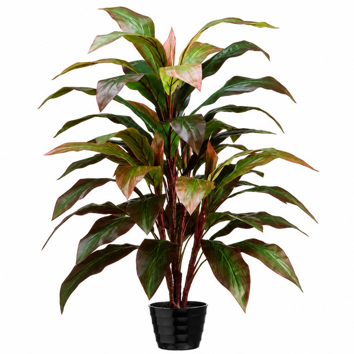 40" Cordyline Silk Plant w/Pot -Red/Green (Pack of 4) - LPC840-RE/GR