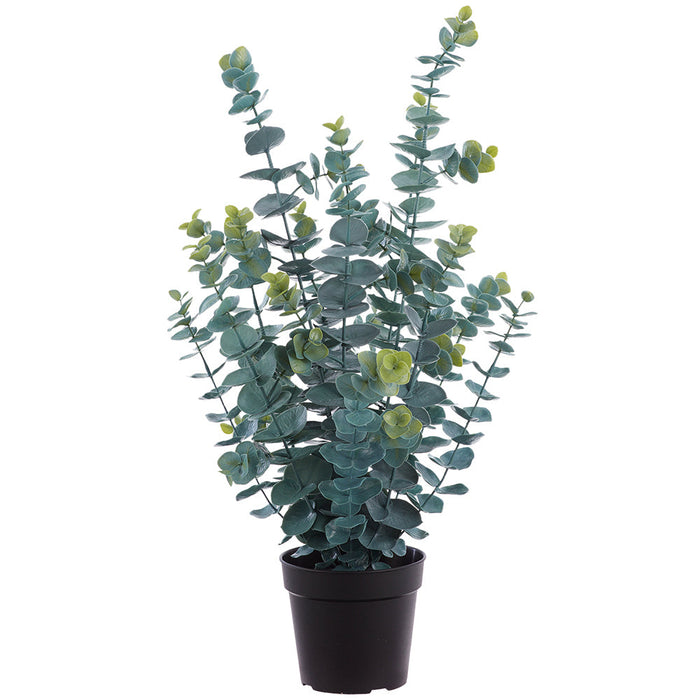 25" Outdoor UV-Resistant Artificial Eucalyptus Plant w/Pot -Green (Pack of 4) - LPE016-GR