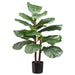 30" Silk Fiddle Leaf Fig Tree w/Plastic Pot -Green (pack of 4) - LPF030-GR