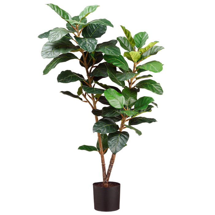 3'10" Silk King Ficus Tree w/Plastic Pot -Green (pack of 2) - LPF114-GR