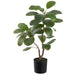 24.8" Ficus Audrey Leaf Silk Tree w/Plastic Pot -Green (Pack of 4) - LPF155-GR