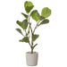 27" Silk Fiddle Leaf Fig Tree w/Ceramic Pot -Green (pack of 4) - LPF213-GR