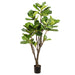 6' Silk Fiddle Leaf Fig Plant w/Plastic Pot -Green - LPF226-GR