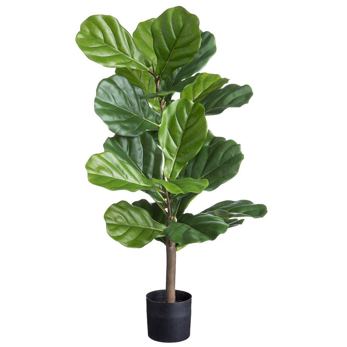29.5" Silk Fiddle Leaf Fig Tree w/Plastic Pot -2 Tone Green (pack of 4) - LPF324-GR