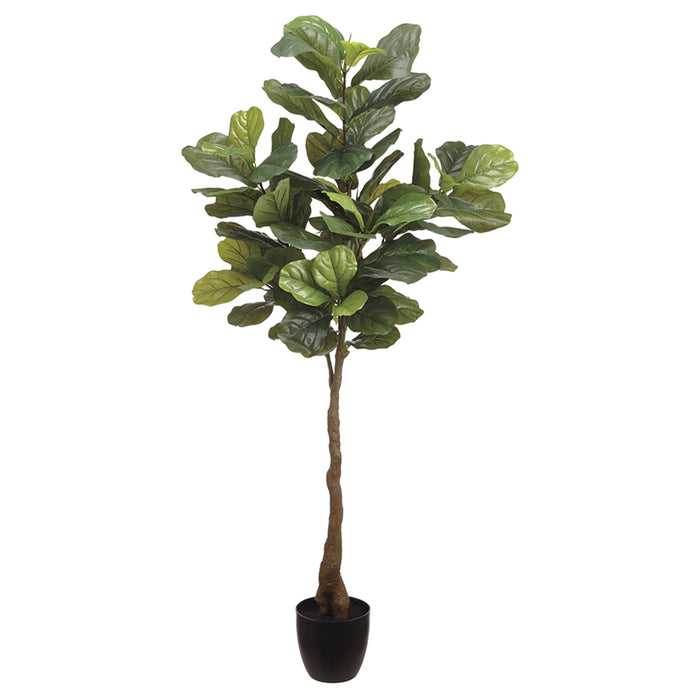 5' Silk Fiddle Leaf Fig Tree w/Pot -Green (pack of 2) - LPF350-GR