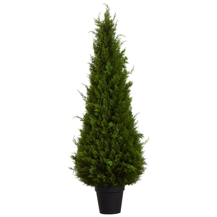 5'3" Juniper Teardrop-Shaped Artificial Topiary Tree w/Pot -Green - LPJ189-GR