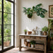 35" Silk Split Philodendron Monstera Leaf Plant w/Wall Mount -Green - LPM027-GR