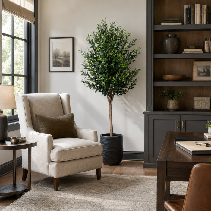 5' Olive Silk Tree w/Pot -2 Tone Green (Pack of 2) - LPO415-GR/TT