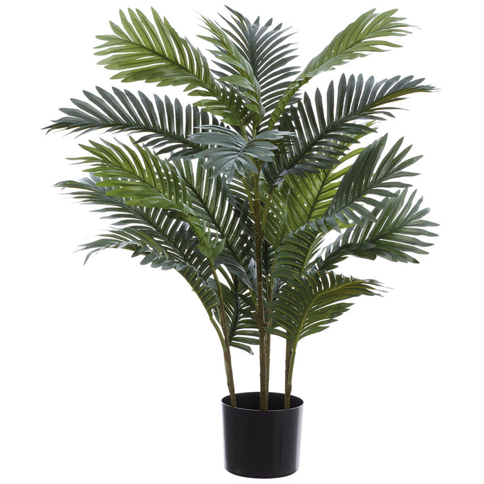 30" Bella Parlor Palm Silk Tree w/Pot -Green (Pack of 4) - LPP026-GR