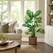 4' Silk Split Philodendron Monstera Plant w/Plastic Pot -Green/Cream (Pack of 2) - LPP113-GR/CR