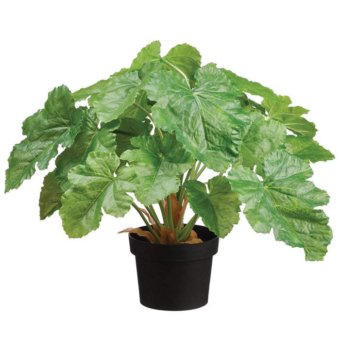 18.75" Pelargonium Leaf Silk Plant w/Plastic Pot -Green (pack of 6) - LPP176-GR