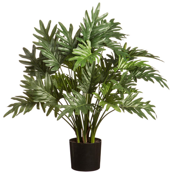 29.5" Silk Selloum Philodendron Plant w/Plastic Pot -Green (pack of 2) - LPP723-GR