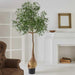 8' PEVA Queensland Bottle Leaf Artificial Tree w/Plastic Pot -Green - LPQ241-GR