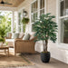 4' Rhapis Silk Palm Tree w/Pot -2 Tone Green - LZR314-GR/TT