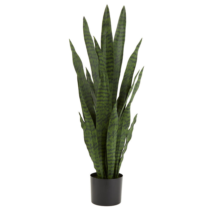 35" Sansevieria Snake Artificial Plant w/Pot -Green - LPS005-GR