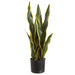 28" Sansevieria Snake Artificial Plant w/Pot -Green/Variegated (Pack of 2) - LPS008-GR/VG