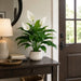 23" Flowering Peace Lily Spathiphyllum Silk Plant w/Plastic Pot -Green/White (Pack of 6) - LPS023-GR/WH