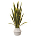 28" Sansevieria Snake Artificial Plant w/Pot -Green/Yellow (pack of 2) - LPS217-GR/YE