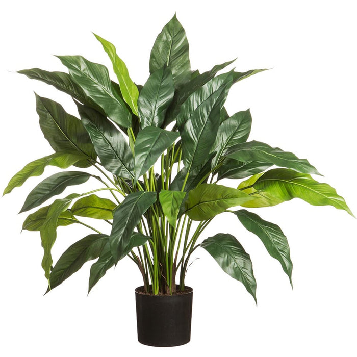 silk peace lily flower 29.5" Silk Peace Lily Spathiphyllum Plant w/Pot -Green (Pack of 2)