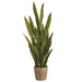 37.5" Sansevieria Snake Artificial Plant w/Cement Pot -Green (pack of 2) - LPS827-GR