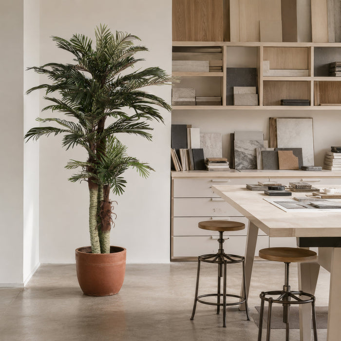 6' Triple Trunk Phoenix Silk Palm Tree w/Pot -Green (Pack of 2) - LPX801-GR
