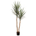 4'4" Double Trunk Silk Yucca Tree w/Pot -Frosted Green (pack of 2) - LPY035-GR/FS