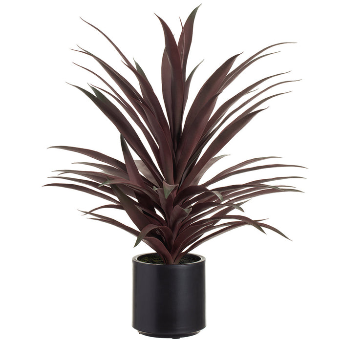28" Yucca Artificial Plant w/Plastic Pot -Plum - LPY176-PL