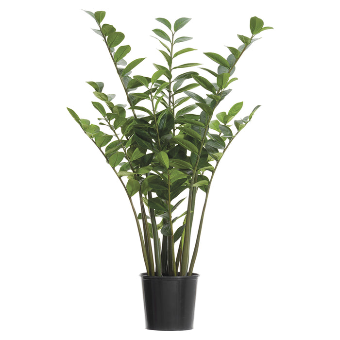 4' Zanzibar Gem Zamioculcas Succulent Artificial Plant w/Pot -Green - LPZ011-GR