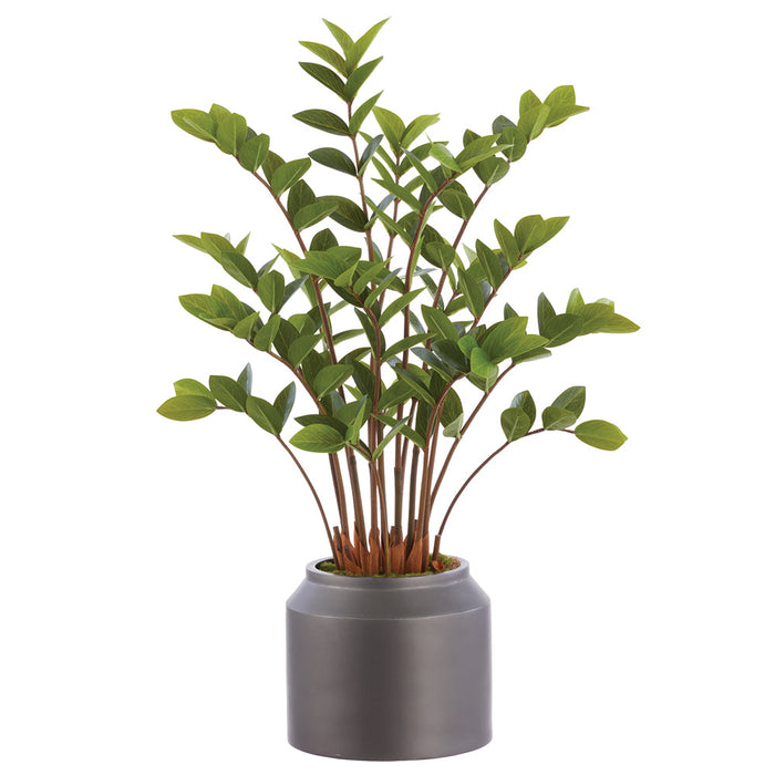 35" Zanzibar Gem Zamioculcas Succulent Artificial Plant w/Polyresin Pot -Green - LPZ827-GR