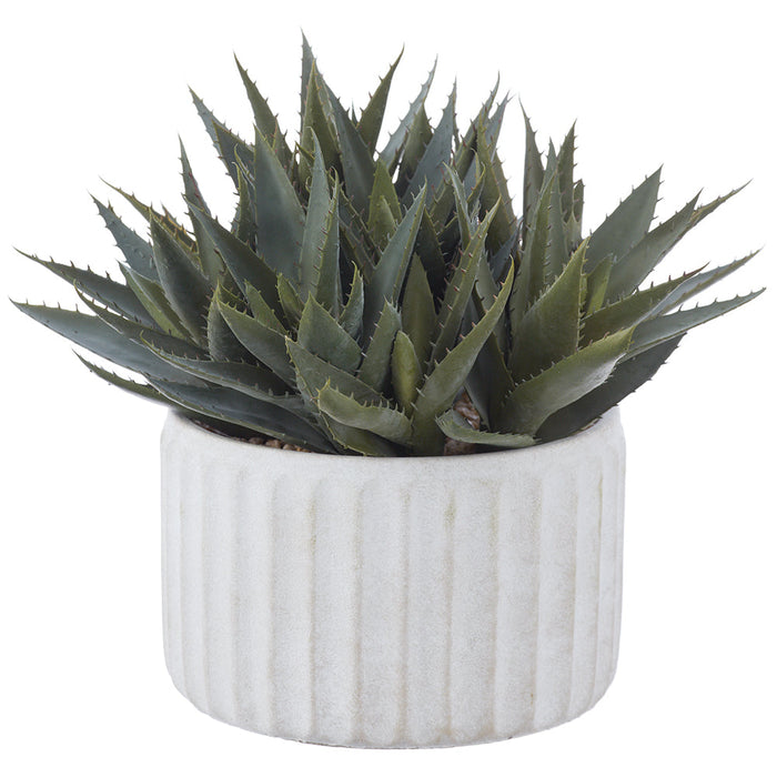 10" Agave Artificial Plant w/Cement Pot -Green (Pack of 2) - LQA602-GR