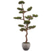 37" Black Pine Artificial Bonsai Tree w/Cement Planter -Green - LQB449-GR