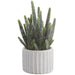 9" Cactus Artificial Plant w/Cement Pot -Green/Gray (Pack of 4) - LQC157-GR/GY