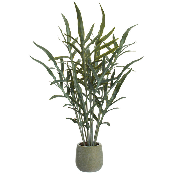 30" PE Java Fern Artificial Plant w/Plastic Pot -Green (Pack of 4) - LQF026-GR