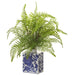 20" Boston Fern Leaf Artificial Plant w/Ceramic Vase -Green (pack of 2) - LQF102-GR