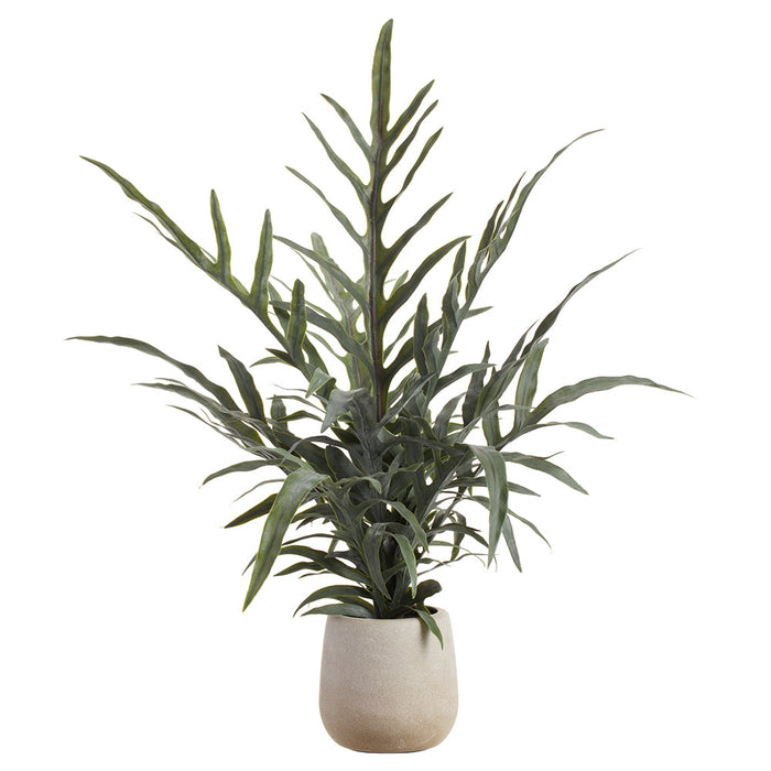 27" Java Fern Leaf Silk Plant w/Plastic Pot -Green (Pack of 4) - LQF154-GR