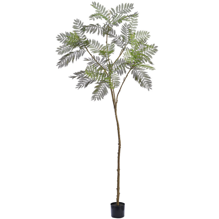 6'10" Jacaranda Fern Artificial Tree w/Plastic Pot -Green - LQF160-GR