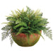 19" Mixed Fern Silk Plant w/Mgo Planter -Green - LQF338-GR