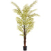 8' Leather Fern Artificial Tree w/Plastic Pot -Green - LQF380-GR