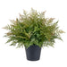 29" Leather Fern Leaf Silk Plant w/Plastic Pot -Green - LQF500-GR