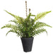 14" PE Soft-Touch Boston Fern Leaf Artificial Plant w/Cement Pot -Green (Pack of 4) - LQF720-GR