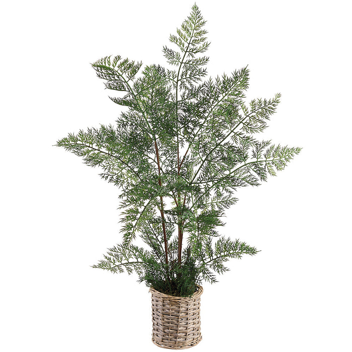 31" Hen And Chicken Fern Artificial Plant w/Basket -Green (Pack of 4) - LQF806-GR